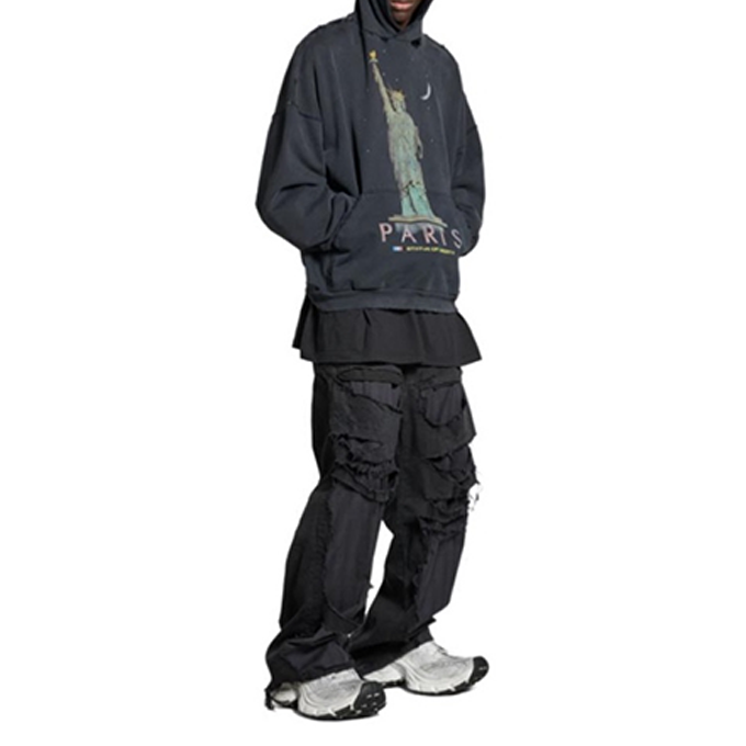 9a+ quality balenciaga statue of liberty print hoodie